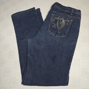 Fantasy Straight Blue Jeans, 10 Average (waist =15.5")